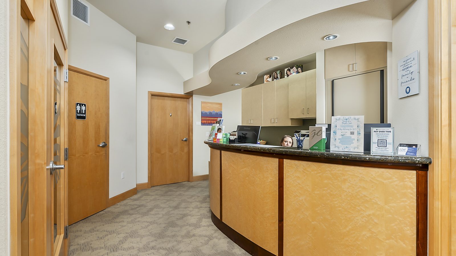 Front desk at Bonin Dental Care in Windsor, CA
